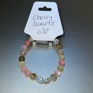 Hand Crafted Cherry Quartz Stretch Bracelet